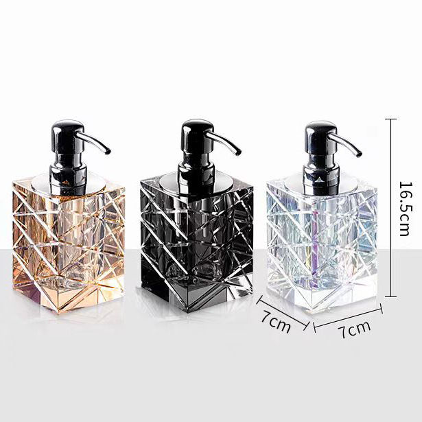 Luxury Skincare Bottles - Modern Minimalist Crystal Glass Container Luxury