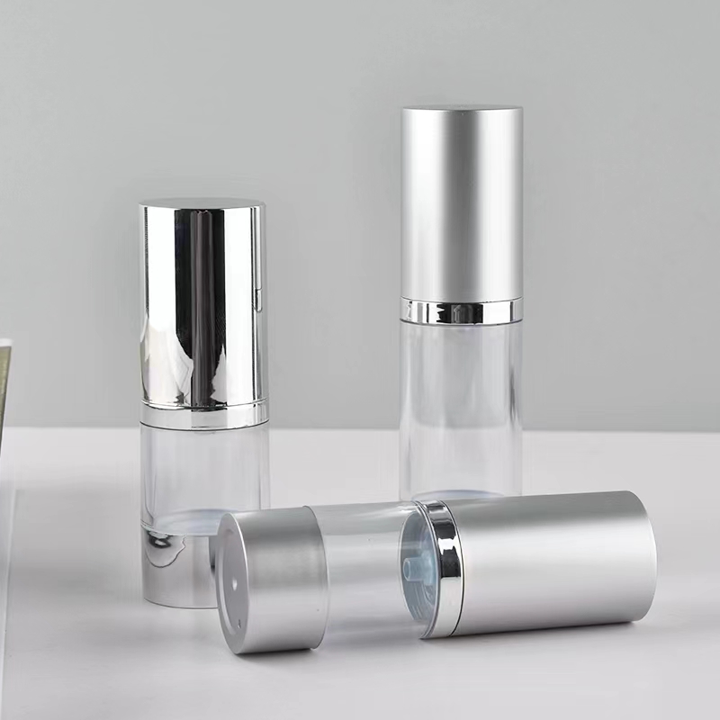 Bright/Matte Silver Vacuum Bot - Luxury Skincare Bottles recension och pris