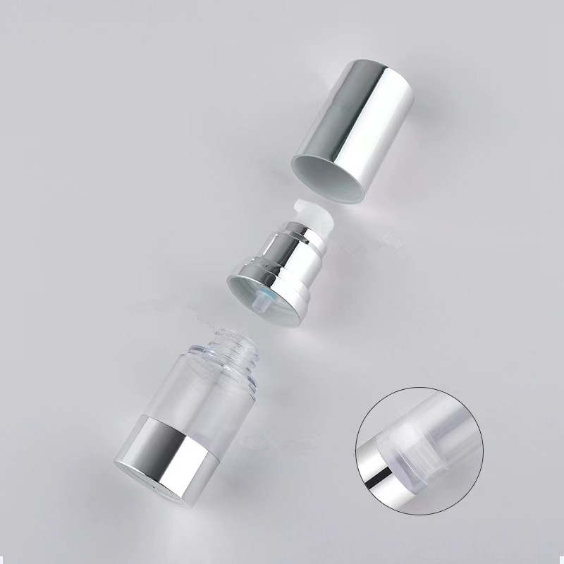Bright/Matte Silver Vacuum Bot - Luxury Skincare Bottles recension och pris
