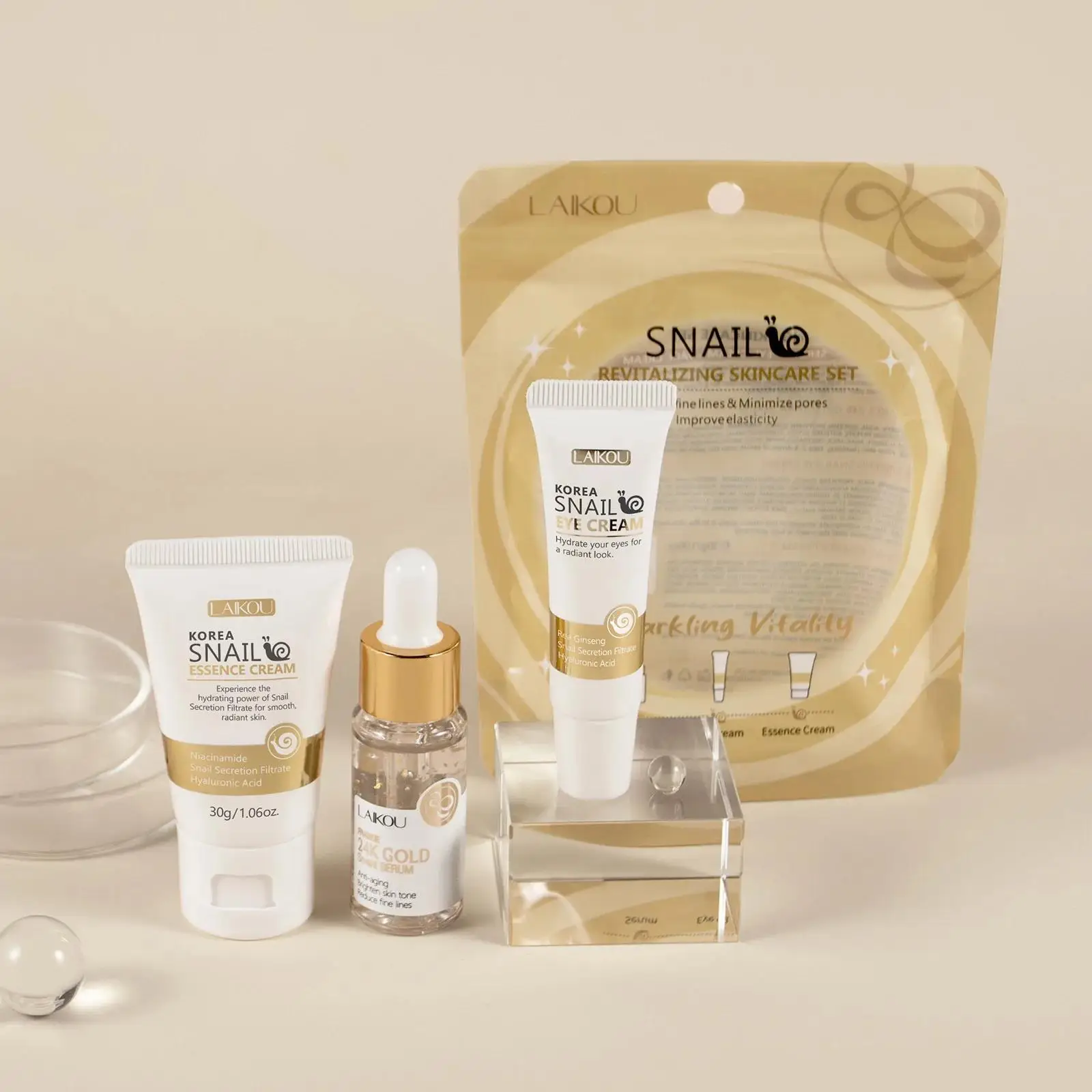 24K Gold Snail Repair Serum Ey - Luxury Skincare Essence recension och pris
