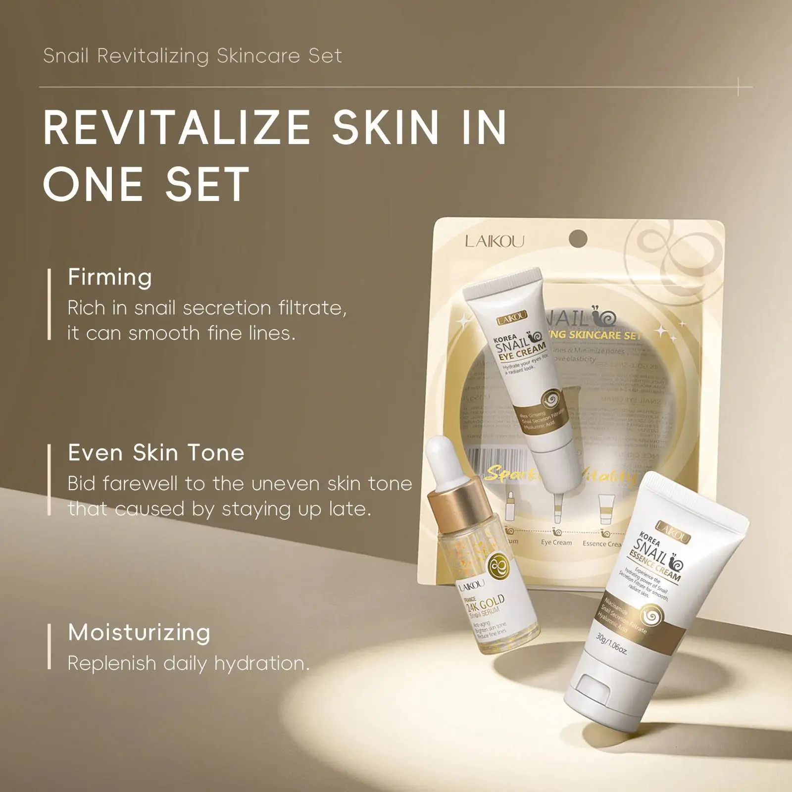 24K Gold Snail Repair Serum Ey - Luxury Skincare Essence recension och pris