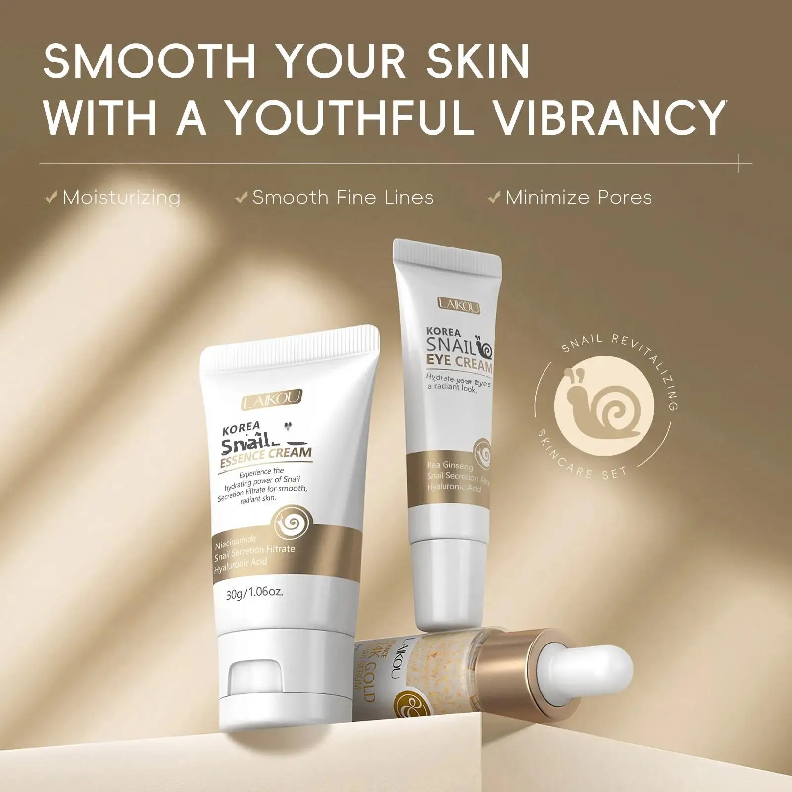 24K Gold Snail Repair Serum Ey - Luxury Skincare Essence recension och pris