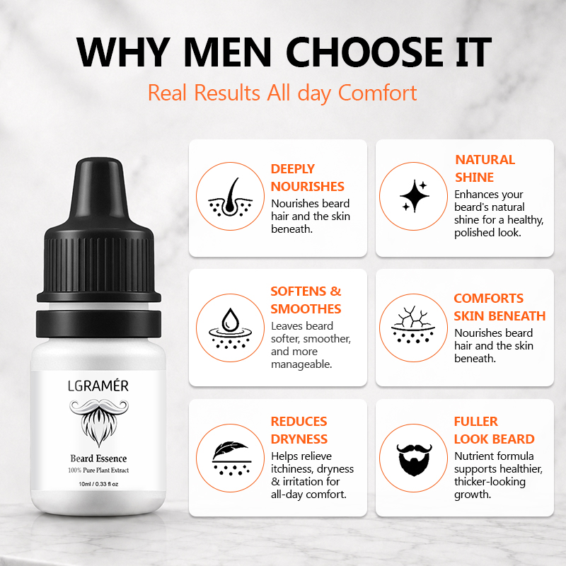 Men's Beard Growth Serum Nouri - Epidermal Growth Factor recension och pris