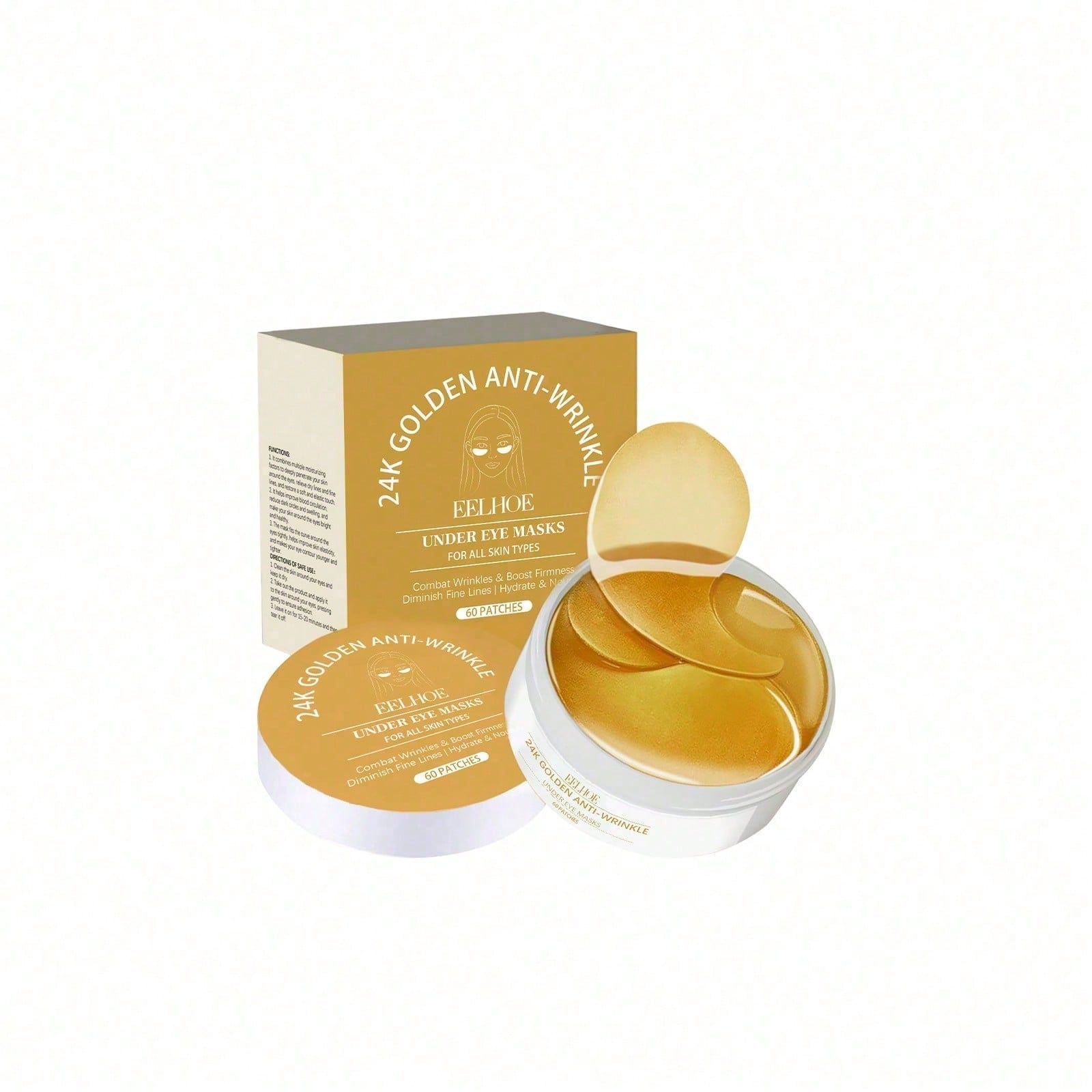 24K Gold Eye Mask, 60 Count Lu - Luxury Gold Skincare recension och pris