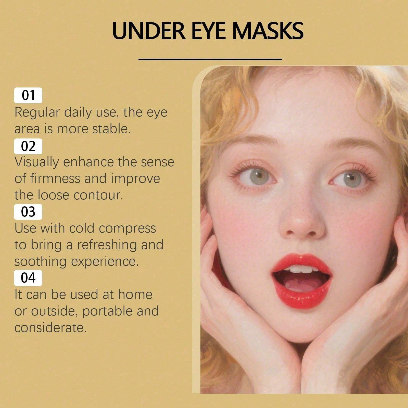 24K Gold Eye Mask, 60 Count Lu - Luxury Gold Skincare recension och pris